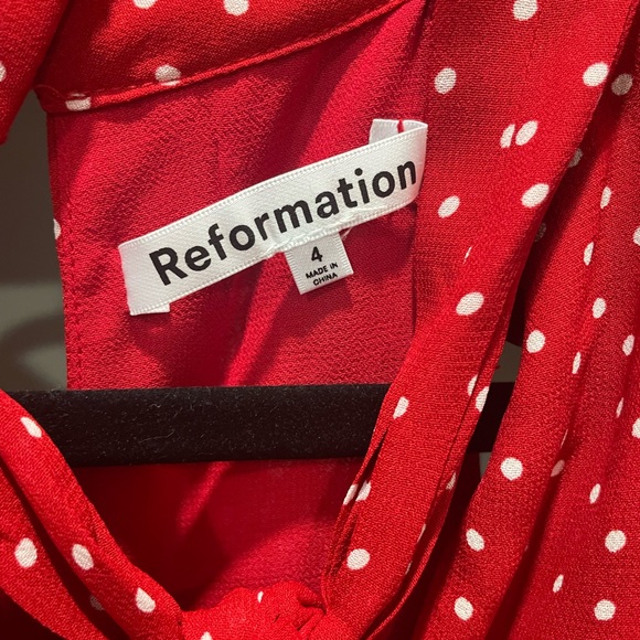 NWT Red Reformation Dress - Picture 4 of 6